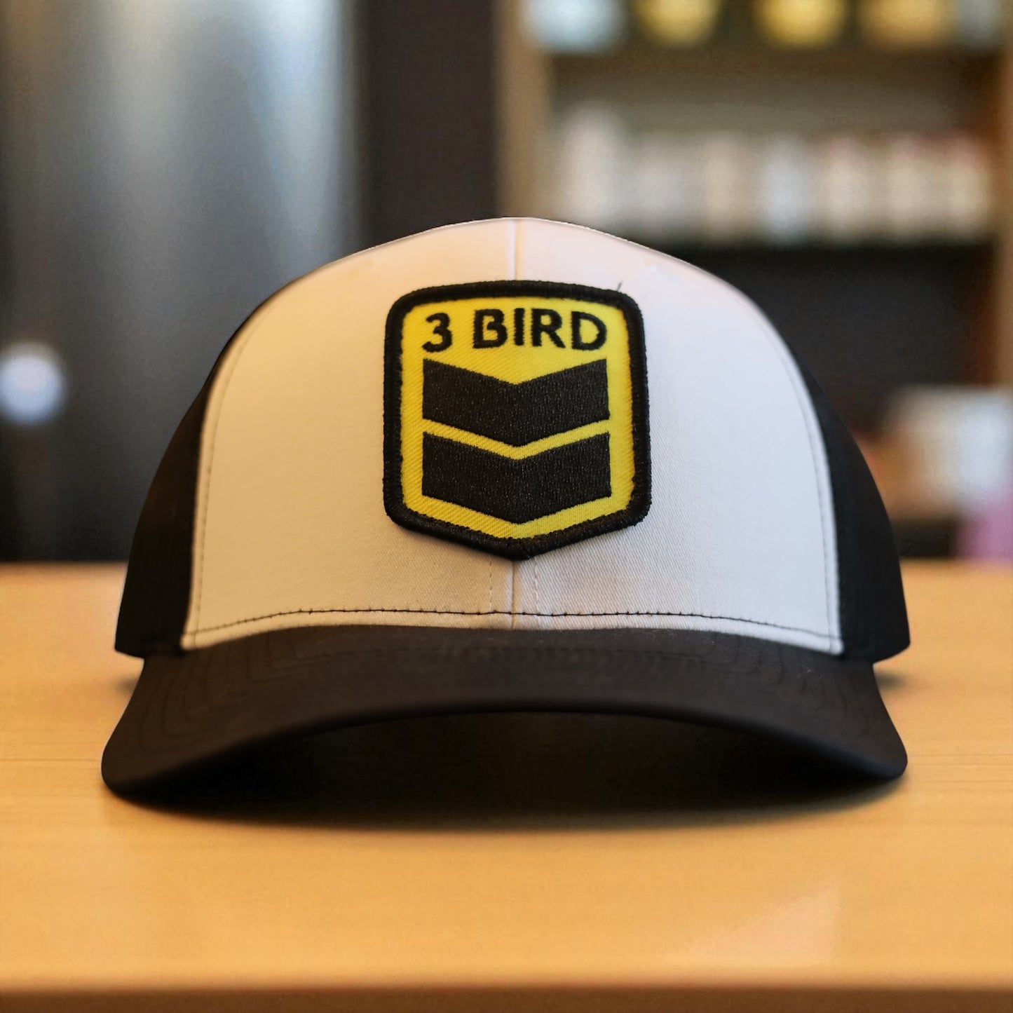 3 Bird Lifestyle Trucker Hat • Black & White •3 Bird Patch
