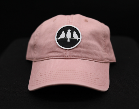 3 Bird Lifestyle Twill Dad Hat •Dusty Rose • Birds Only Small Patch