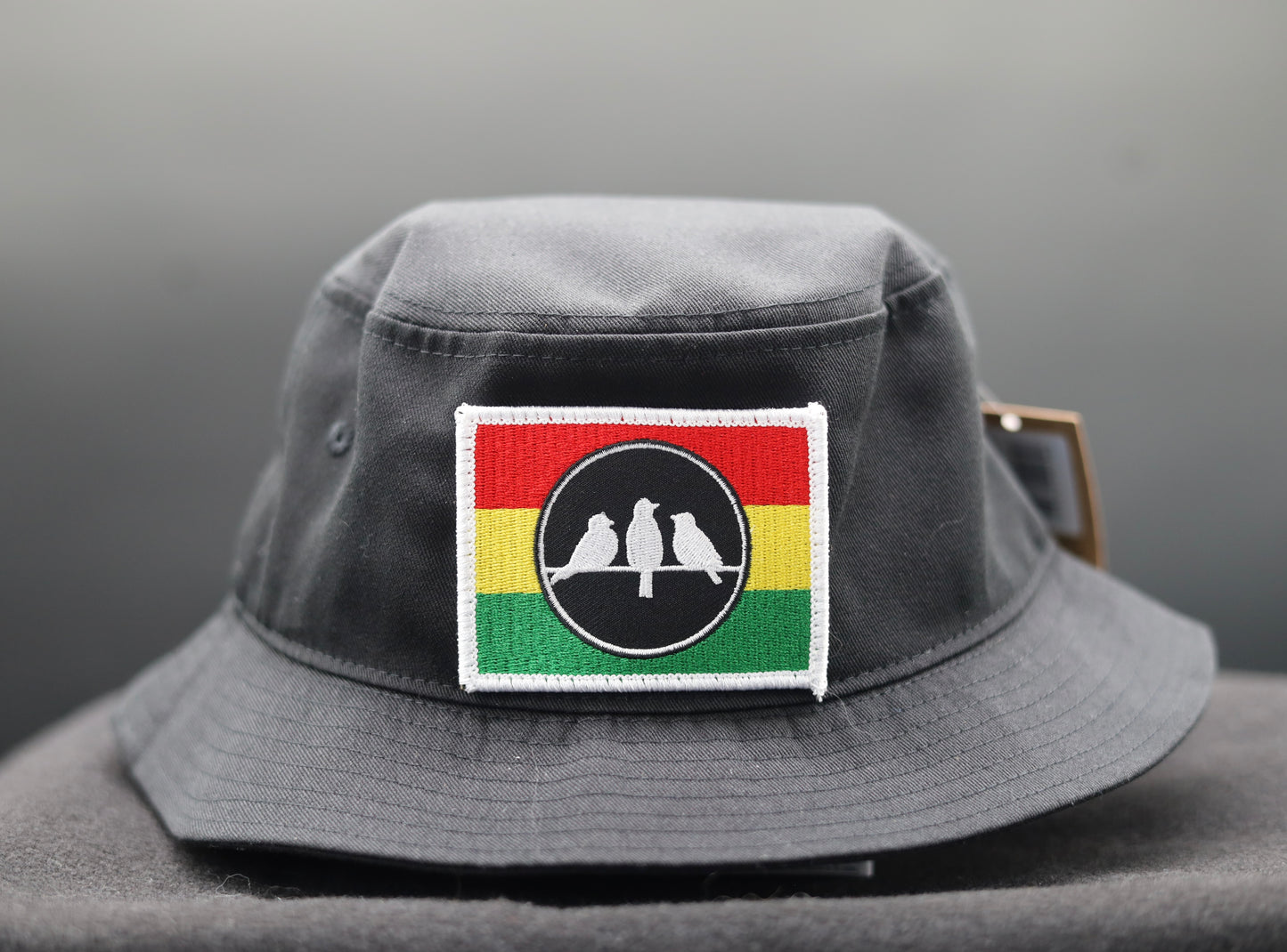 3 Bird Lifestyle Bucket Hat •Black• 3 Bird Rasta Flag Patch