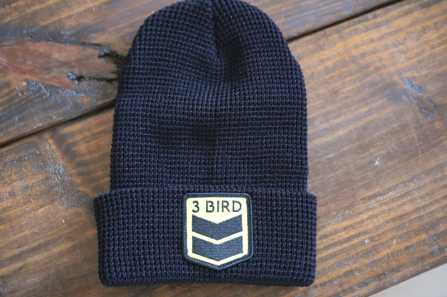 3 Bird Lifestyle • Waffle Cuffed Beanie • 3 Bird Patch