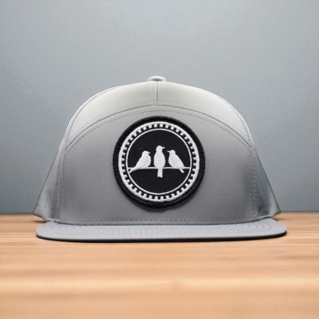 3 Bird Lifestyle Water-Resistant Hat •Grey• Birds Only Patch