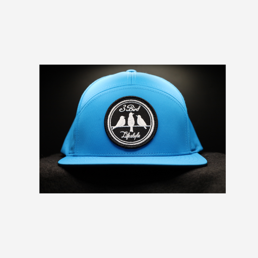 3 Bird Lifestyle Water-Resistant Hat •Pool Blue• 3 Bird Lifestyle Patch