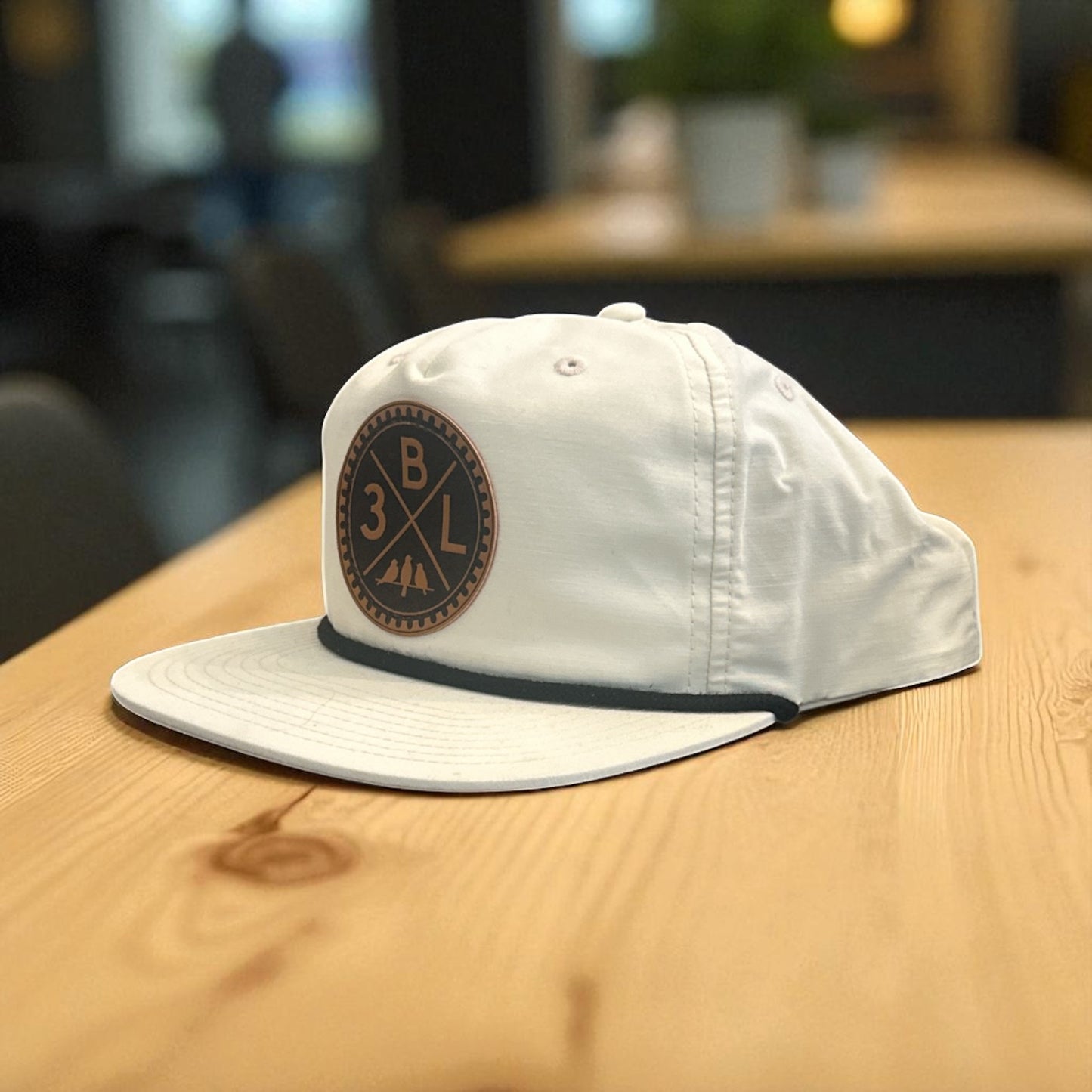 3 Bird Lifestyle Grandpa Rope Hat
• Off White with Black Rope • 3BLX Lifestyle Leather Patch