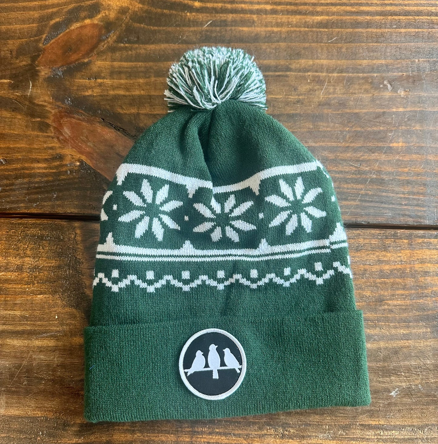 3 Bird Lifestyle • Snowflake Beanie •Birds Only Small Patch