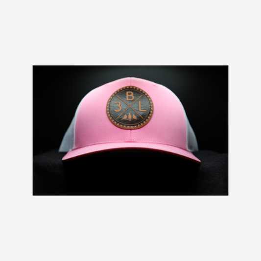 3 Bird Lifestyle Trucker Hat • Pink & White • 3BLX Patch