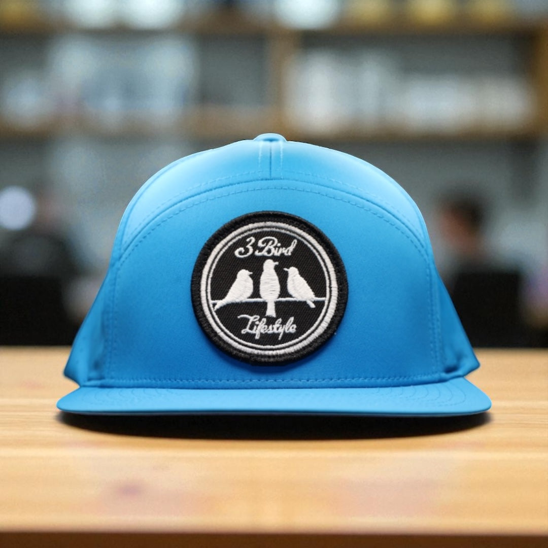 3 Bird Lifestyle Water-Resistant Hat •Pool Blue• 3 Bird Lifestyle Patch