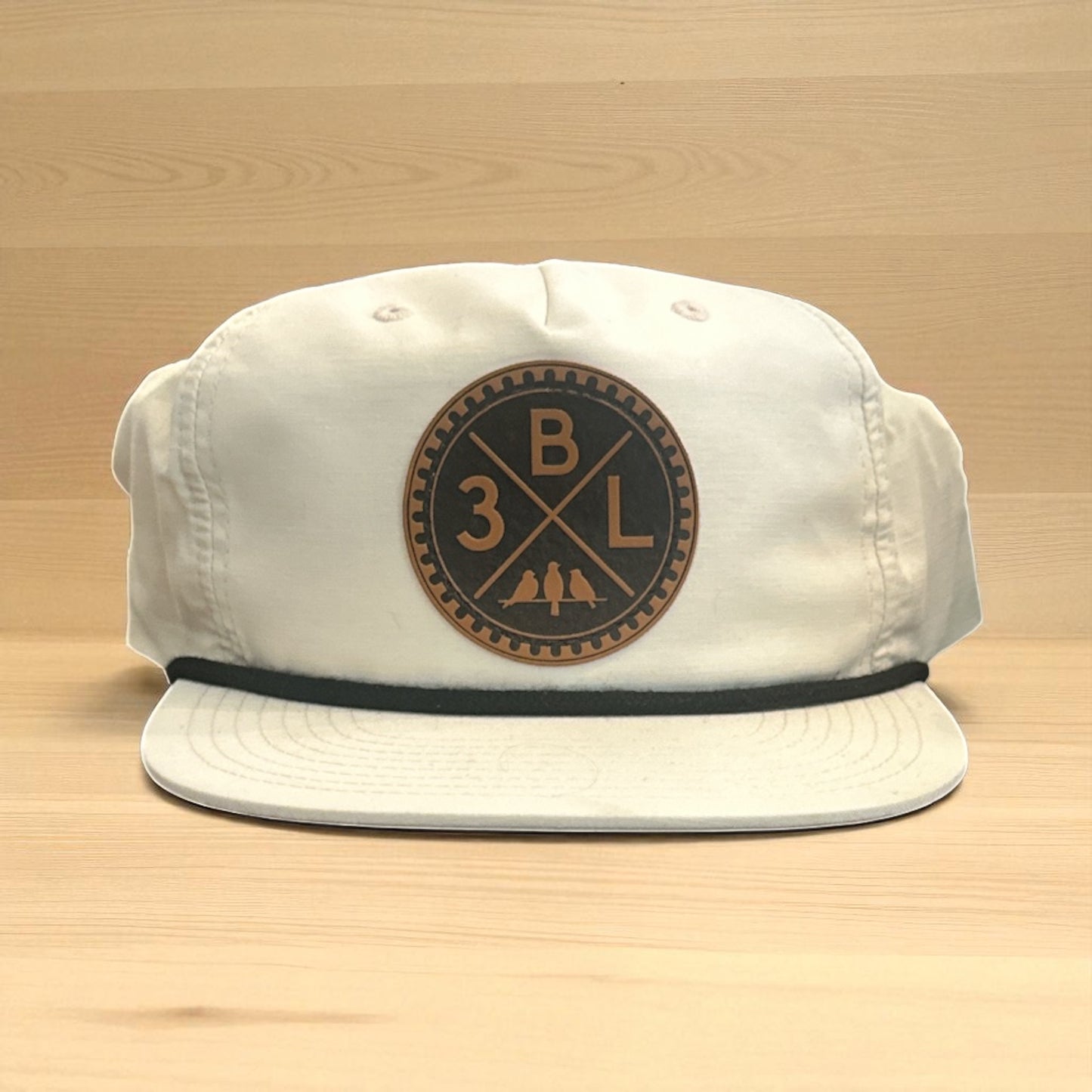 3 Bird Lifestyle Grandpa Rope Hat
• Off White with Black Rope • 3BLX Lifestyle Leather Patch