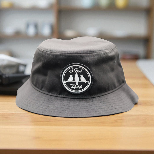3 Bird Lifestyle Bucket Hat •Black• 3 Bird Lifestyle Patch