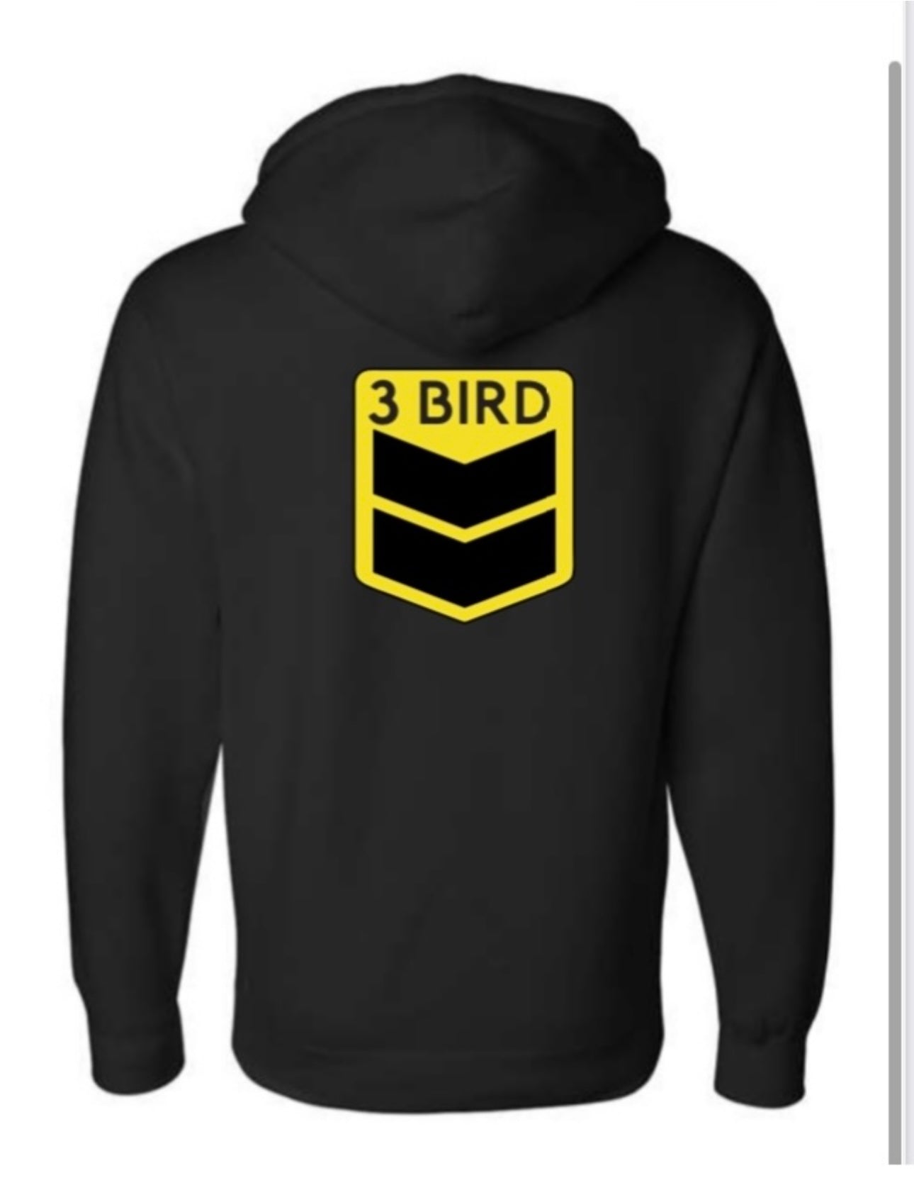 3 Bird Lifestyle Hoodie • Be Good To People For No Reason • Black and Yellow