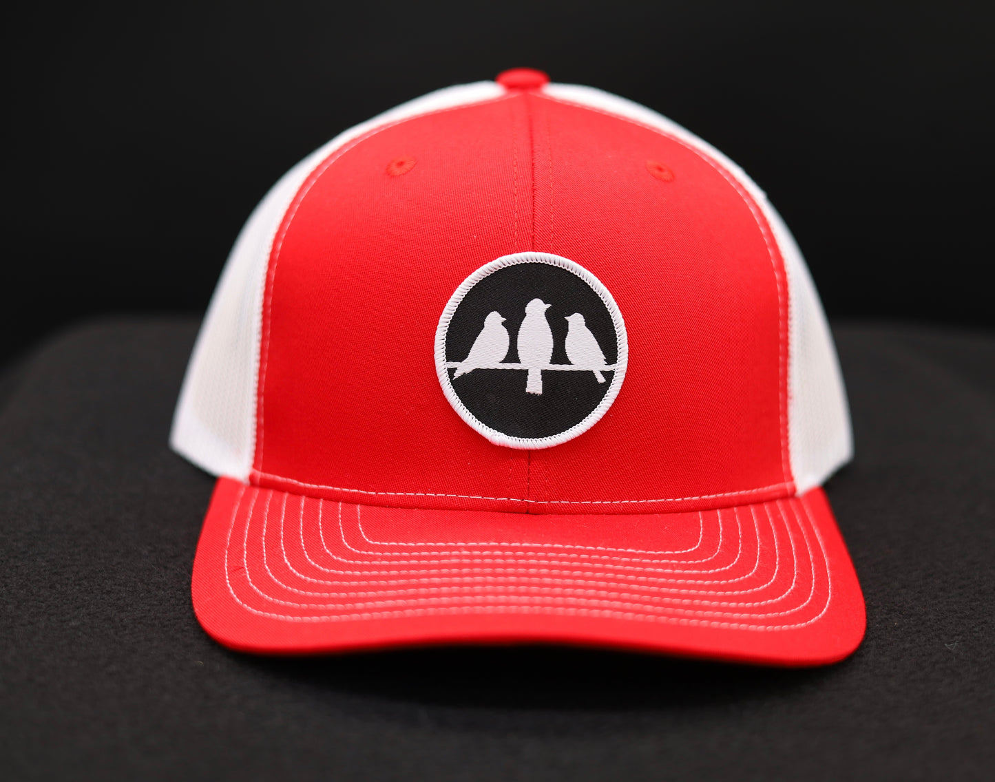 Richardson 112 Trucker Hat • Red & White • Birds Only Small Patch