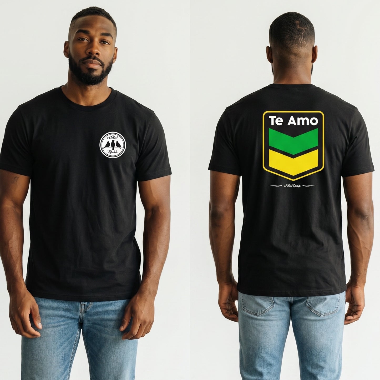 3 Bird Lifestyle T-Shirt • Te Amo • Black & Yellow