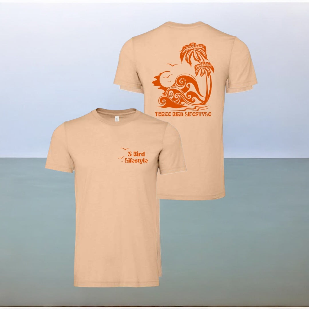 3 Bird Lifestyle T-Shirt • Wave • Heather Sand Dune