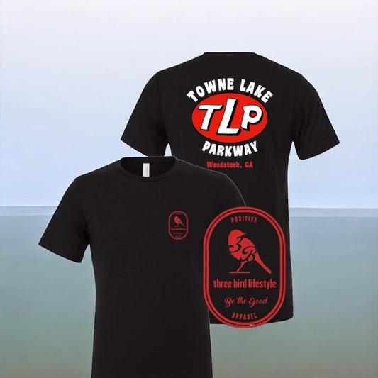 3 Bird Lifestyle T-Shirt • Hometown Tee • Black & Red