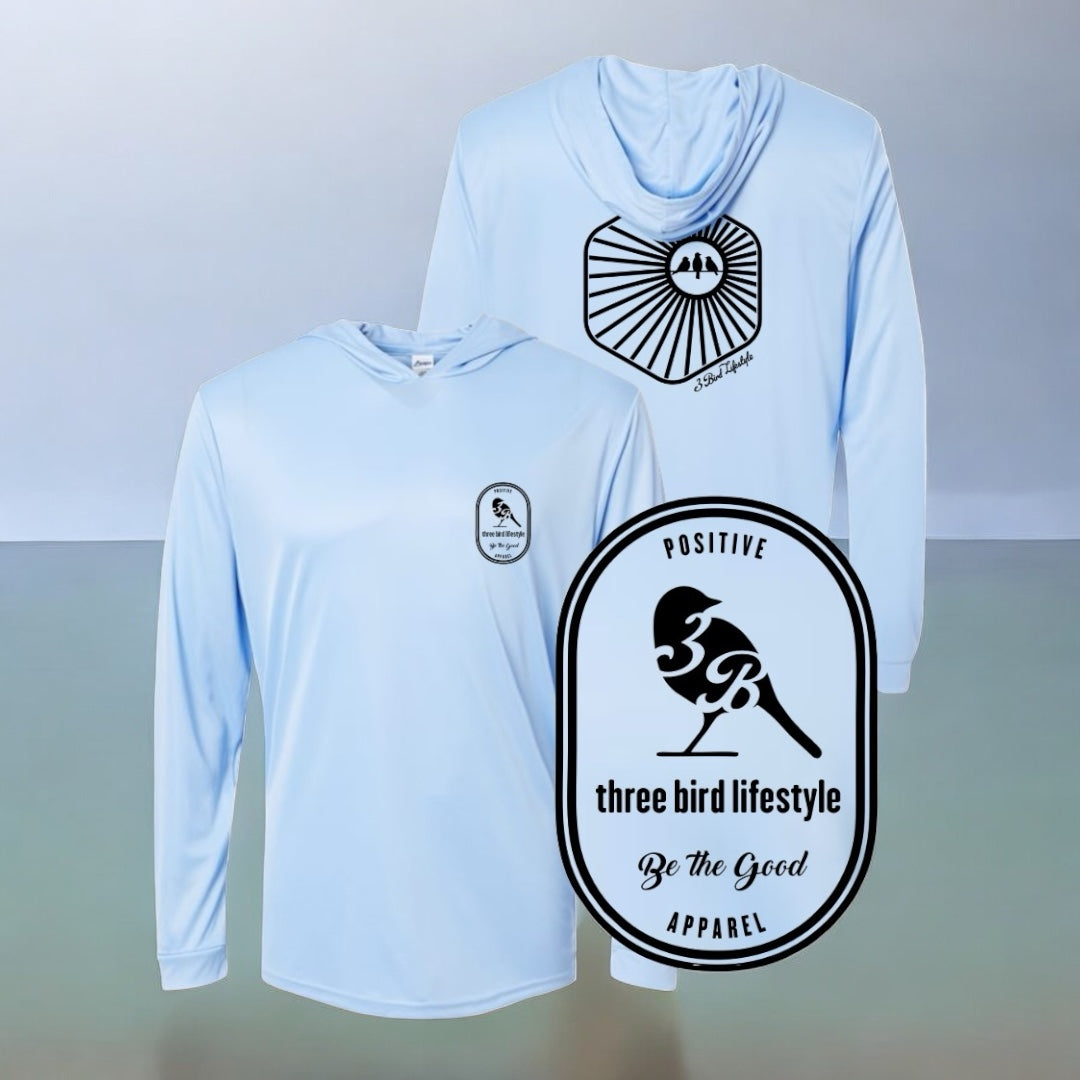 3 Bird Lifestyle Performance Hoodie • Dri-FIT Burst • Light Blue
