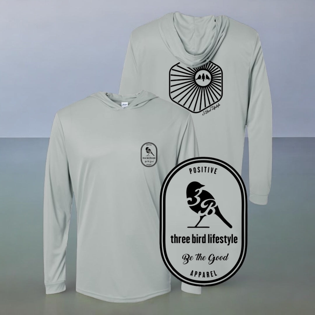 3 Bird Lifestyle Performance Hoodie • Dri-FIT Burst • Light Grey