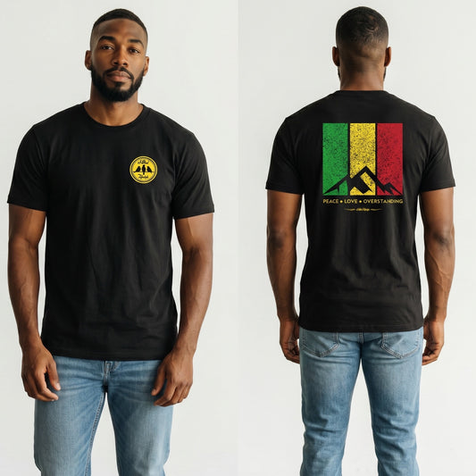 3 Bird Lifestyle T-Shirt • Peace, Love, & Overstanding • Black & Yellow
