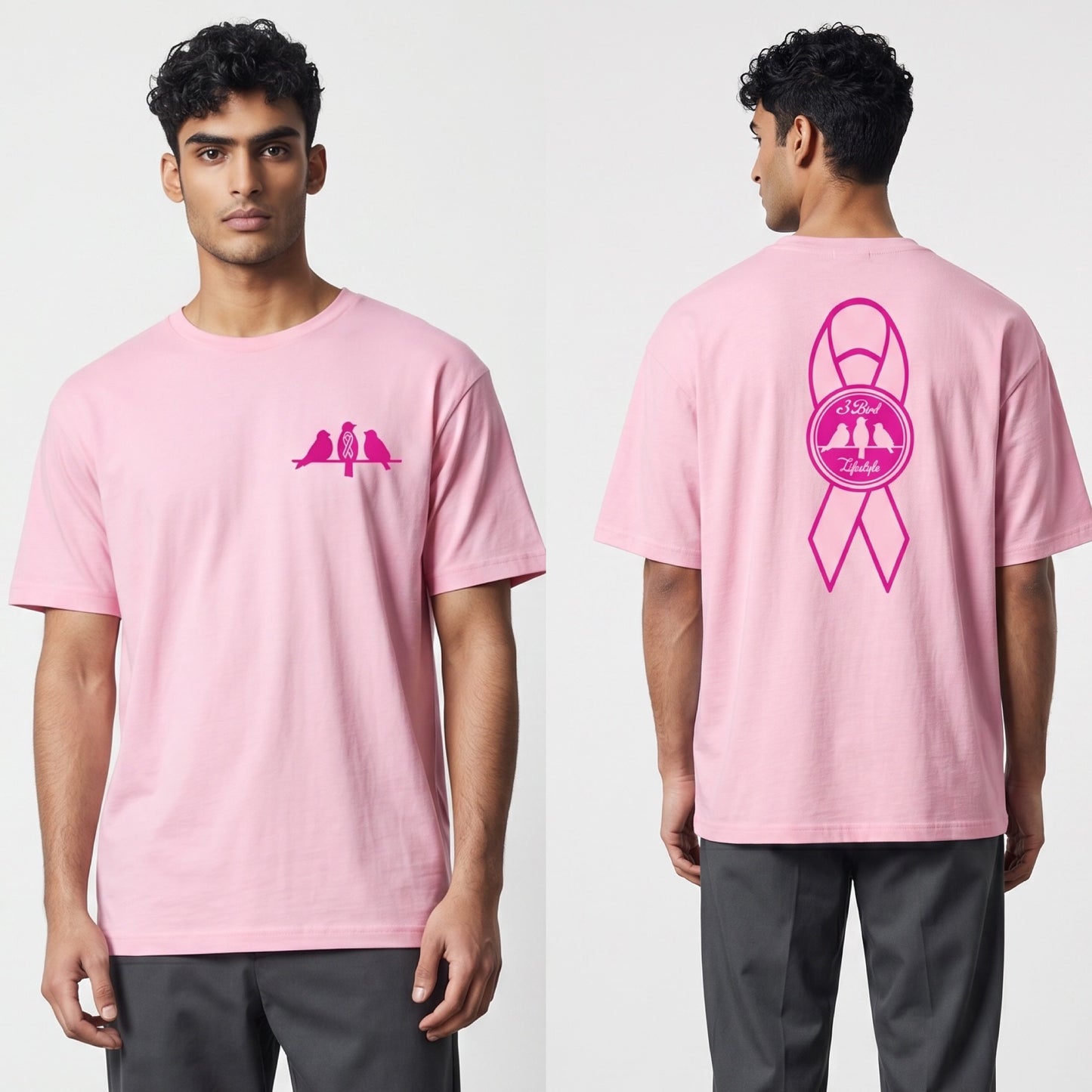3 Bird Lifestyle • Breast Cancer Awareness • $10 from each shirt sold will be donated to the Breast Cancer Research Foundation.