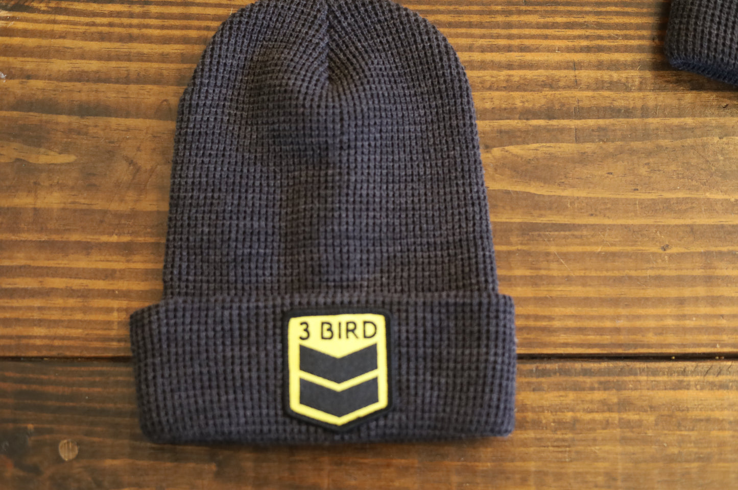 3 Bird Lifestyle • Waffle Cuffed Beanie • 3 Bird Patch