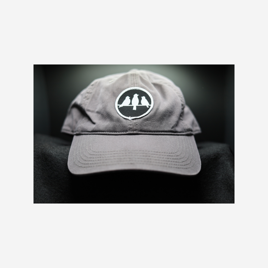 3 Bird Lifestyle Twill Dad Hat • Dark Grey •Birds Only Small Patch