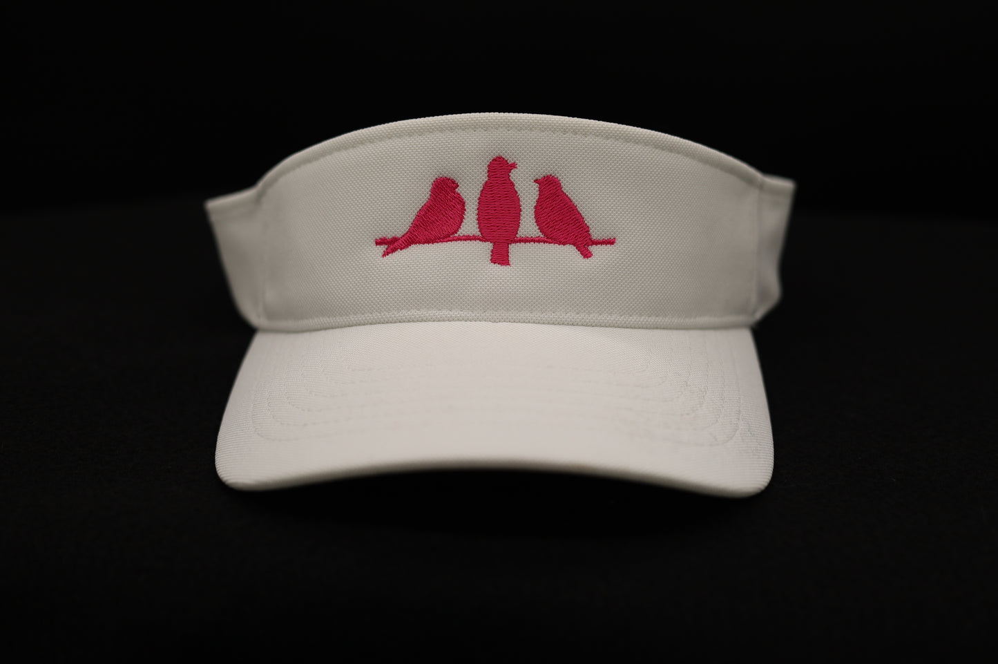 3 Bird Lifestyle Visor• White and Pink • 3 Pink Birds