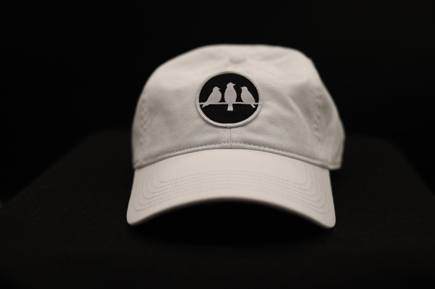 3 Bird Lifestyle Twill Dad Hat •White •Birds Only Small Patch