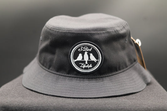 3 Bird Lifestyle Bucket Hat •Black• 3 Bird Lifestyle Patch