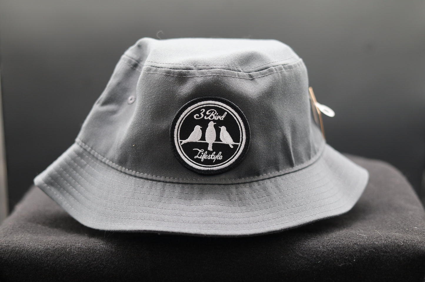 3 Bird Lifestyle Bucket Hat • Charcoal • 3 Bird Lifestyle Patch