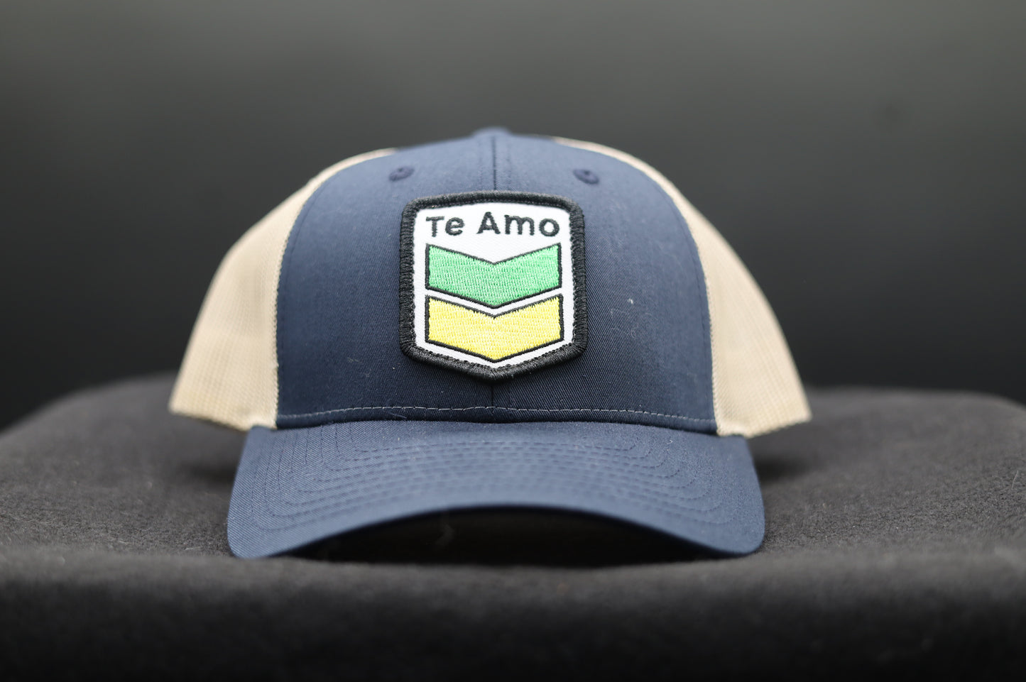 3 Bird Lifestyle Low Profile Trucker Hat • Navy / Khaki • Te Amo (Jamaica)