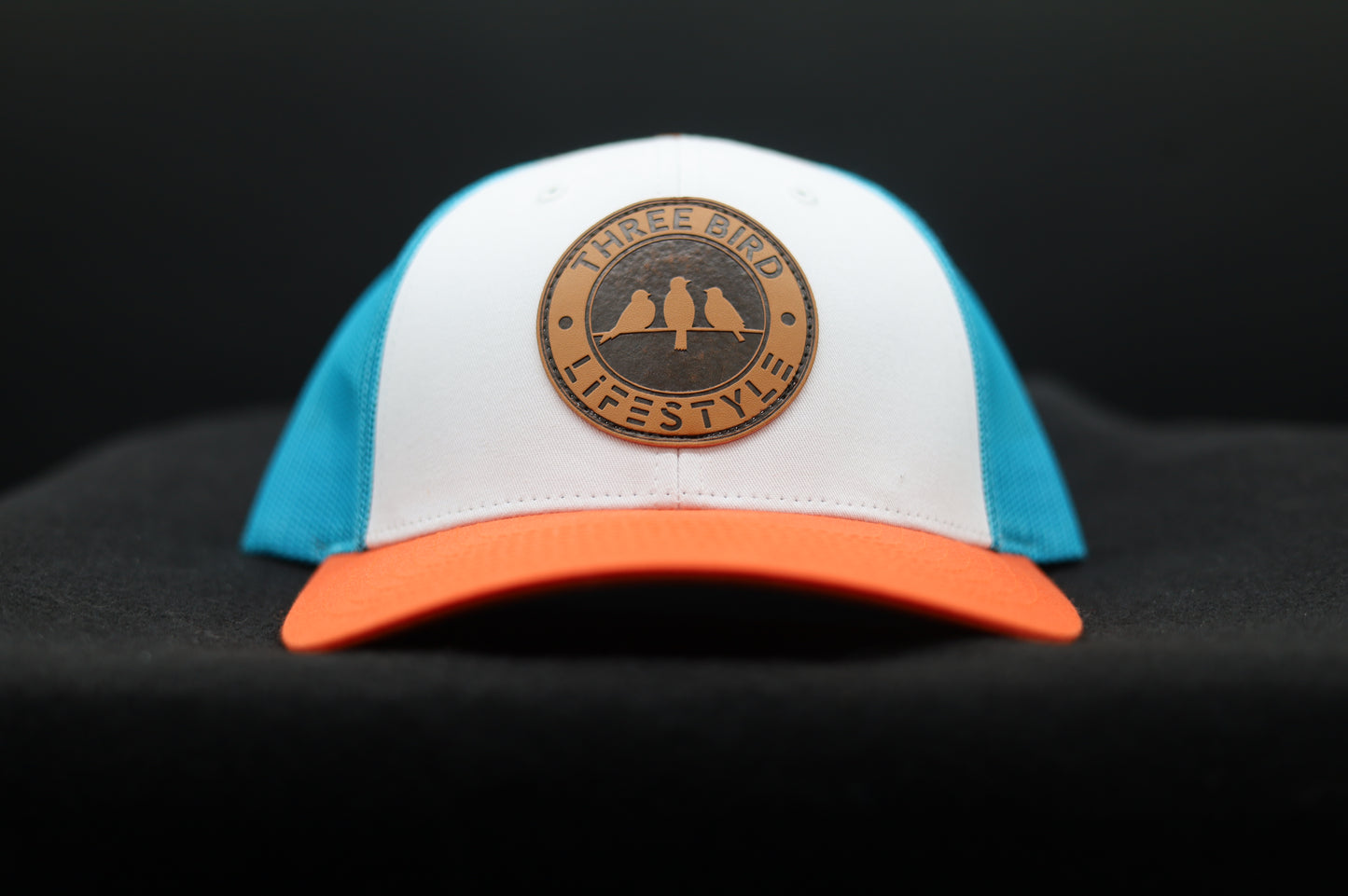 3 Bird Lifestyle Low Profile Trucker Hat • Tropic Trucker •3 Bird Lifestyle Leather Patch