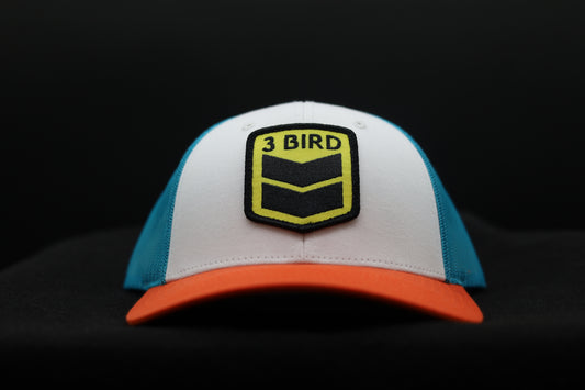 3 Bird Lifestyle Low Profile Trucker Hat • Tropic Trucker •3 Bird Patch