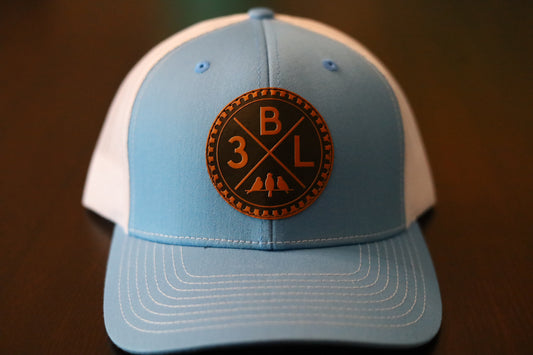 Richardson 112 Trucker Hat • Carolina Blue • Leather Patch 3BLX