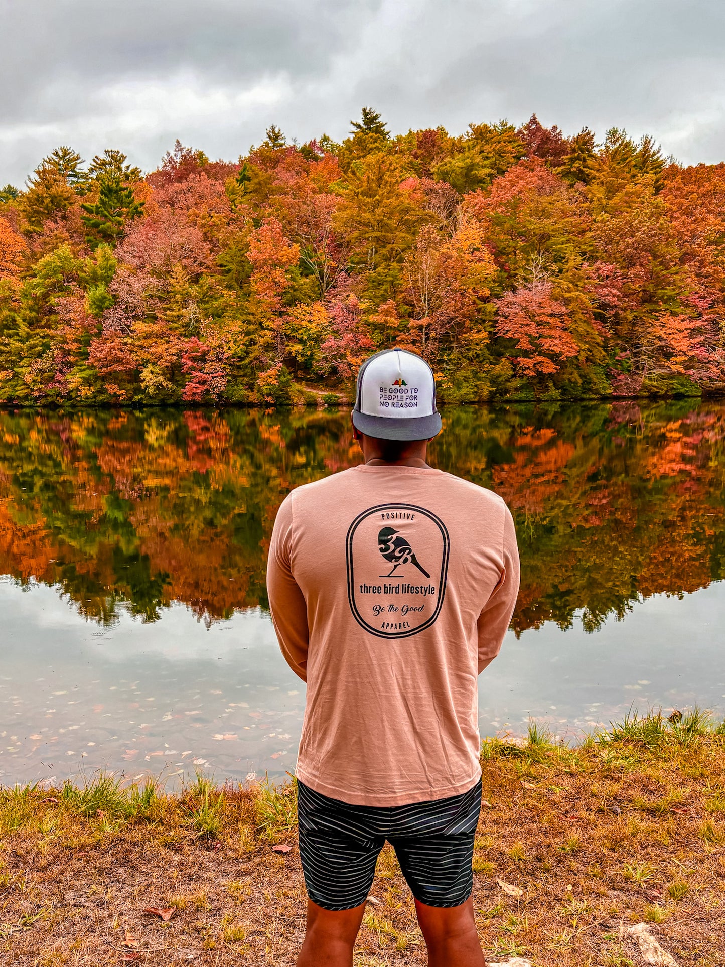 3 Bird Lifestyle Long Sleeve T-Shirt • I Am Proud Of You • Heather Peach