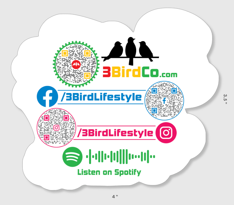 30 • 3 Bird Lifestyle • Be The Good • 4"W x 3.5" • Vinyl Matte Sticker