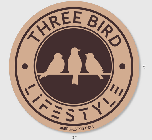 3 Bird Lifestyle • LPL • 3" Round • Vinyl Matte Sticker