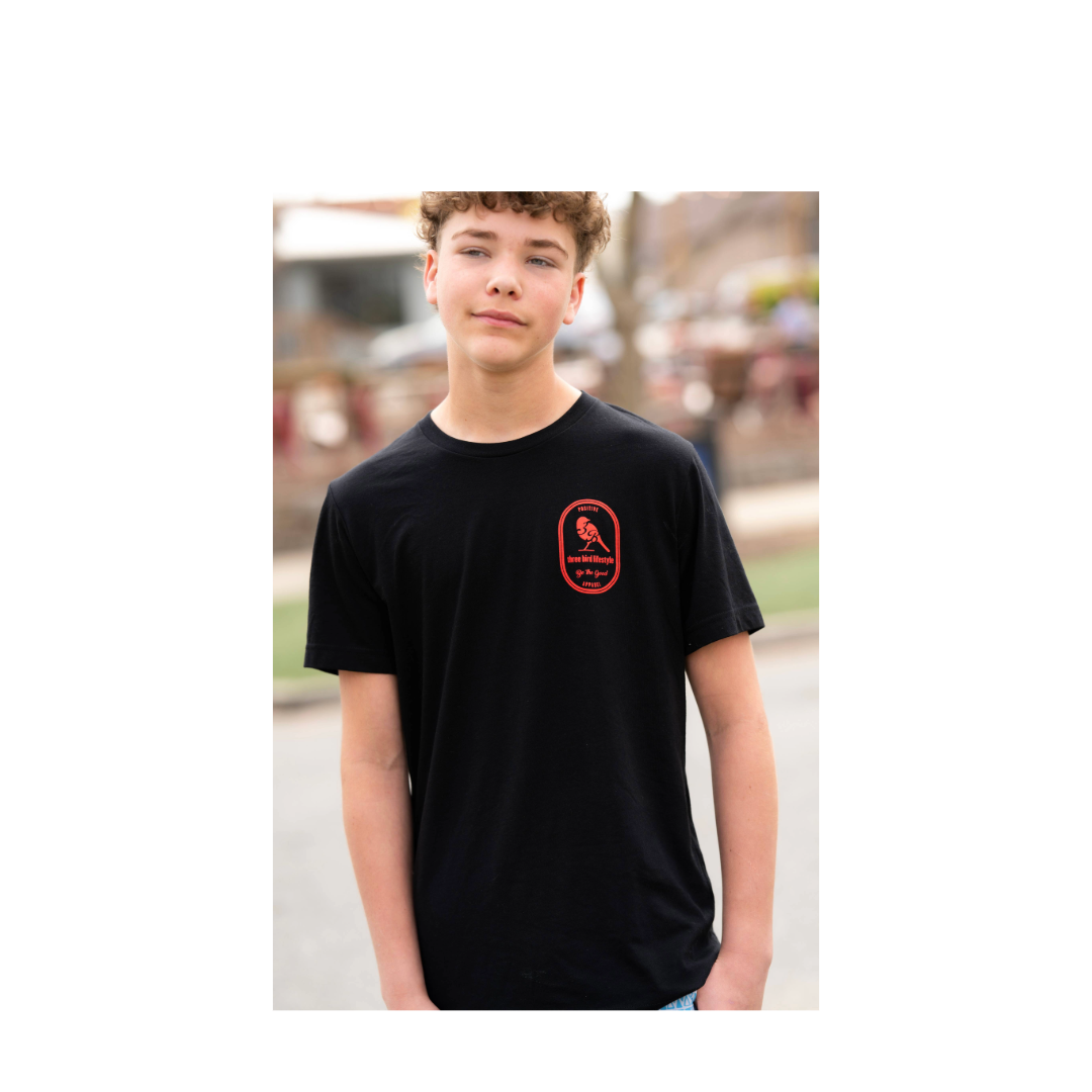 3 Bird Lifestyle T-Shirt • Hometown Tee • Black & Red